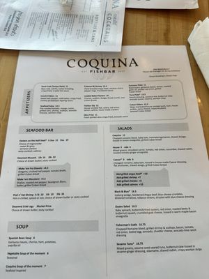Menu photo 4 Coquina Fishbar Wilmington, NC