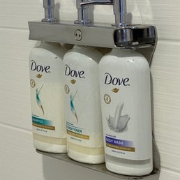 Dove bath products. There were no more body soap though. Dove bath products. There were no more body soap though.