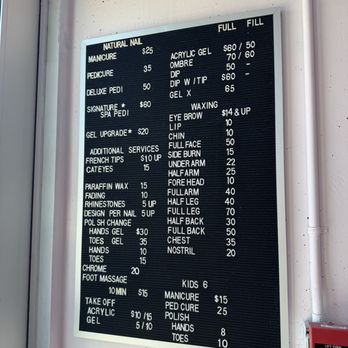 Lux Nail Salon - Price list - Nail Salons Near Me - Honolulu, Hawaii