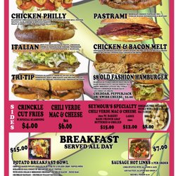 Seymour's Sam'ich Shoppe - Seymour's Sam'ich Shoppe Menu
