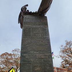 The American Issue - Closer up on the quotes on the other side of the sculpture
