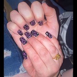 Nails Tech - Top are my nails done by Mrs. Thing herself and bottom is a close friend done by her husband! Matching nails? Check