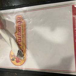 La Pachanga - Menu. Lots of white space on cover. Inside of menu is loaded.