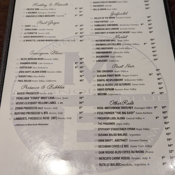 Magnolia Blue - Wine menu Feb 2023 - Southern Near Me - High Point, North Carolina