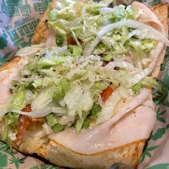 Cheba Hut Toasted Subs - The Kind: roasted turkey, bacon, shrooms, swiss, lettuce, tomato, onion, pickle, shake & house dressing - Salad Near Me - Fort Collins, Colorado