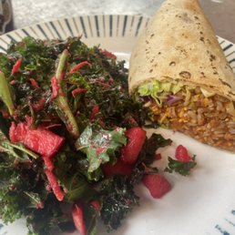 wrap of the day and salad