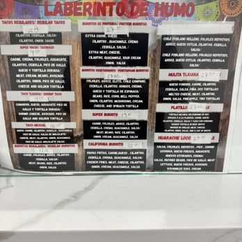 Laberinto de Humo - Menu - Mexican Near Me - Newark, California Laberinto de Humo - Menu - Mexican Near Me - Newark, California