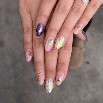 Nail 45 - Gel X with design - Nail Salons Near Me - Los Angeles, California Nail 45 - Gel X with design - Nail Salons Near Me - Los Angeles, California