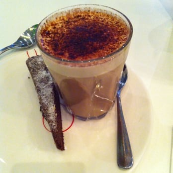 ASK Italian - Mocha coffee with a slice of almond cake! - Pizza Near Me - North Finchley, LND
