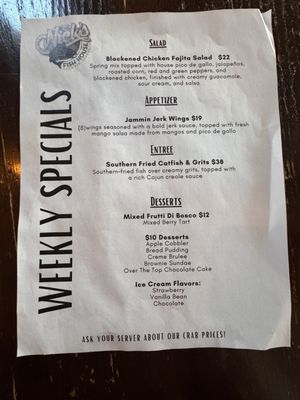 Menu photo 5 Nicks Fish House Baltimore, MD