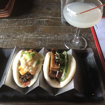 Bar Bao - Bulgogi cheesesteak and braised pork belly Bao Buns and Lychee Lotus drink - Asian Fusion Near Me - Arlington, Virginia