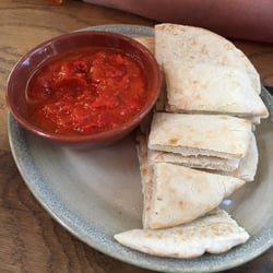 Nando's - Red peppers dip with pitta bread. Got this for free on a green reward.