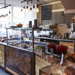 The Larder Bethnal Green - Our newly refurbished service area, and work of art by OneLittleGirlAndACanOfGas
