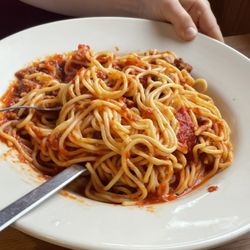 Romano’s Family Mexican & Italian Cuisine - Spaghetti with meatballs (we ate them!)