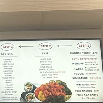 Oke Poke - Menu 5/2025 - Poke Near Me - Walnut Creek, California