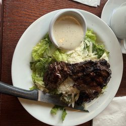 Caesar Salad with hangar steak