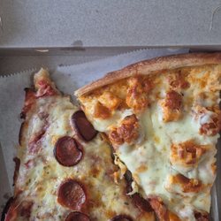 A slice of Pepperoni& a slice of Buffalo Chicken!!!