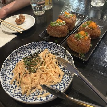 Tanto Japanese Restaurant - Mentaiko pasta and yaki onigiri - Tapas/Small Plates Near Me - Sunnyvale, California Tanto Japanese Restaurant - Mentaiko pasta and yaki onigiri - Tapas/Small Plates Near Me - Sunnyvale, California