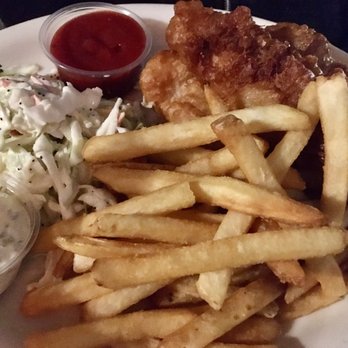 Brophy Bros - Beer Battered Fish & Chips (Served w/Coleslaw, $15.25)- 4.5/5 stars - Seafood Near Me - Santa Barbara, California