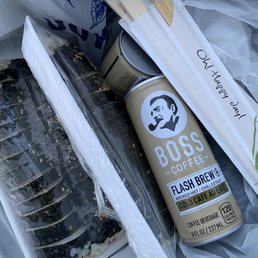 My favorite meal ever - daily fresh kimbap with BOSS coffee imported from Japan! LOVEEEEE My favorite meal ever - daily fresh kimbap with BOSS coffee imported from Japan! LOVEEEEE