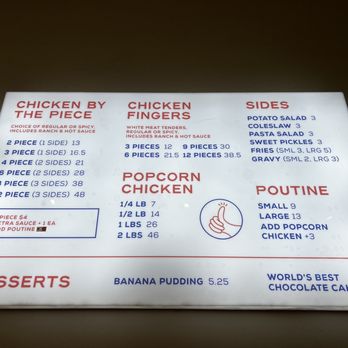 PG Clucks - The menu features chicken fingers, popcorn chicken, poutine and more. - Sandwiches Near Me - Toronto, Ontario