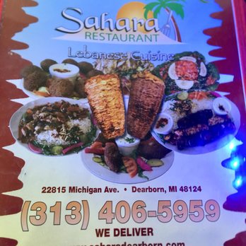 Sahara Restaurant - The menu... - Middle Eastern Near Me - Dearborn, Michigan