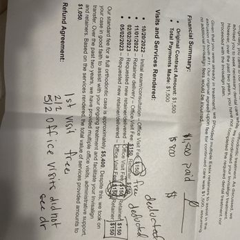 Legendary Orthodontics - This is the receipt of her charges, consultation on 10/20/2022- which online clearly states is FREE, she decided to charge me $150. - Orthodontists Near Me - Carmichael, California Legendary Orthodontics - This is the receipt of her charges, consultation on 10/20/2022- which online clearly states is FREE, she decided to charge me $150. - Orthodontists Near Me - Carmichael, California