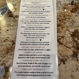 Happy hour little bites menu Happy hour little bites menu