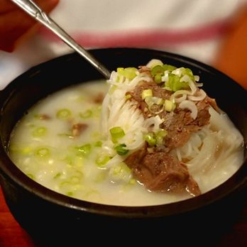 Yechon - a bowl of soup with meat and green onions - Korean Near Me - Annandale, Virginia Yechon - a bowl of soup with meat and green onions - Korean Near Me - Annandale, Virginia