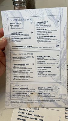 Menu photo 1 Lure Fish House Ventura, CA