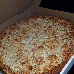 a cheese pizza in a box a cheese pizza in a box