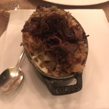 Berners Tavern - Side of Mac and cheese with braised beef - British Near Me - London, LND Berners Tavern - Side of Mac and cheese with braised beef - British Near Me - London, LND