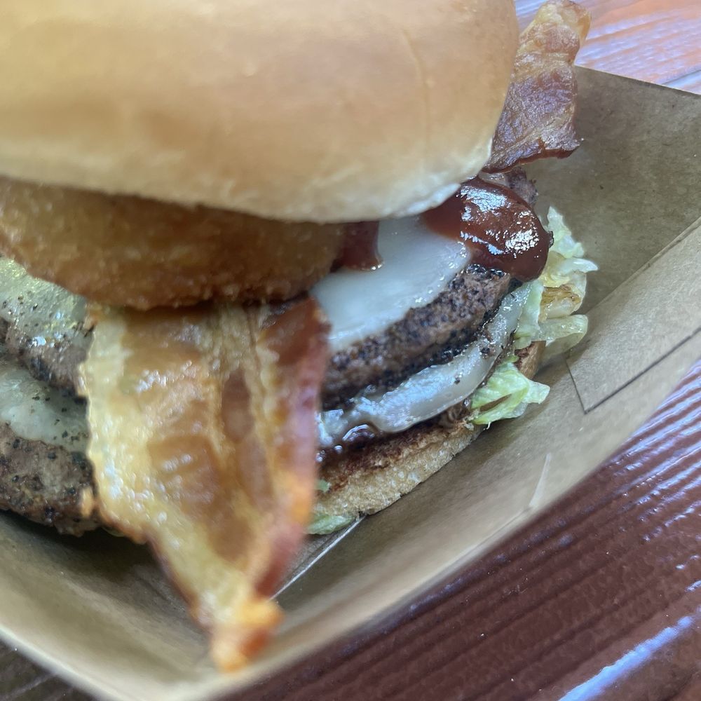 Smokejumpers Grill - Chipotle BBQ Bacon Double Cheeseburger - American Near Me - Anaheim, California Smokejumpers Grill - Chipotle BBQ Bacon Double Cheeseburger - American Near Me - Anaheim, California