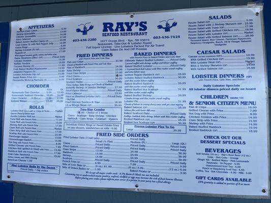 Menu photo 2 Ray's Seafood & Lobster Rye, NH