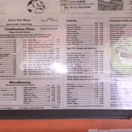 The menu on the wall at Hong Moy. The menu on the wall at Hong Moy.