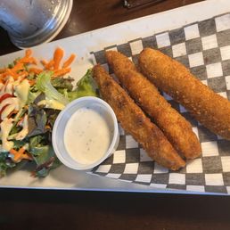 Deep fried pickles minus 4 that we already ate. Deep fried pickles minus 4 that we already ate.
