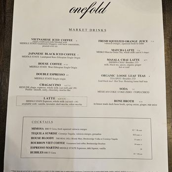 Onefold - Drinks - Breakfast & Brunch Near Me - Denver, Colorado Onefold - Drinks - Breakfast & Brunch Near Me - Denver, Colorado
