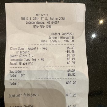 Auntie Anne's - Receipt - Pretzels Near Me - Independence, Missouri
