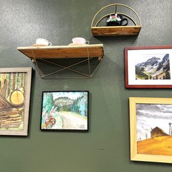 Perks Espresso & Deli - Some artwork for sale made by locals