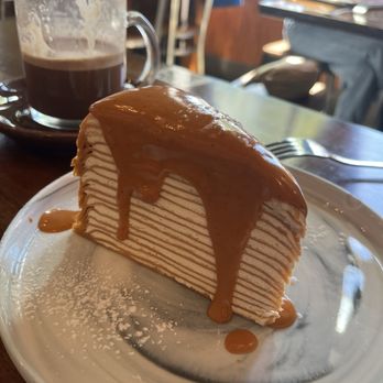 U :Dessert Story - Thai Tea Crepe Cake and mocha - Desserts Near Me - Berkeley, California U :Dessert Story - Thai Tea Crepe Cake and mocha - Desserts Near Me - Berkeley, California