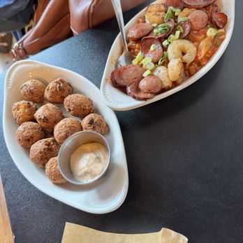 Crawdaddy’s Creole - Shrimp and andouille sausage jambalaya with hush puppies - Cajun/Creole Near Me - Ypsilanti, Michigan