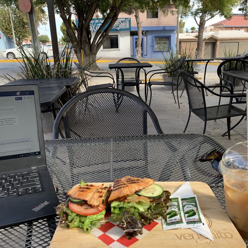 Venenito Café - Turkey & cheese panini with an iced vanilla latte! Yummm - Coffee & Tea Near Me - Saltillo, COA