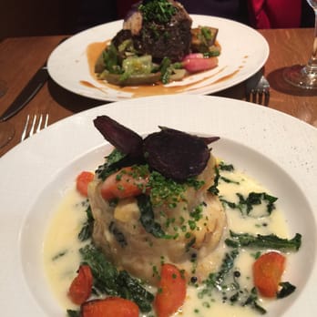 L'Os à Moëlle - Brandade foreground. Beef cheeks background. - French Near Me - Paris, 75 L'Os à Moëlle - Brandade foreground. Beef cheeks background. - French Near Me - Paris, 75