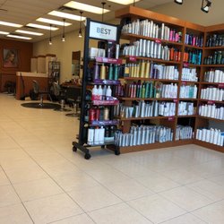 Famous Hair - Lobby and merchandise available for purchase.
