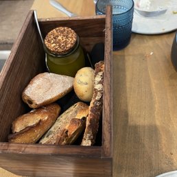 Bread basket, or farmers basket? Can't remember but it was worth trying, the oil was wonderfully smooth and fresh. Bread basket, or farmers basket? Can't remember but it was worth trying, the oil was wonderfully smooth and fresh.