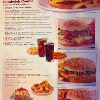 Huddle House - a menu for a burger and fries - Breakfast & Brunch Near Me - Corinth, Mississippi Huddle House - a menu for a burger and fries - Breakfast & Brunch Near Me - Corinth, Mississippi