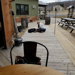 a man sitting on the deck a man sitting on the deck
