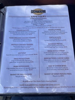 Menu photo 3 The Half Wall DeLand DeLand, FL