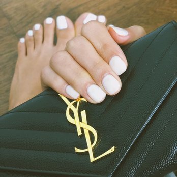 Mega Nails - Gel manicure by Tammy: #237 (off sheer white) Pedicure by Anne: White - Nail Technicians Near Me - San Jose, California