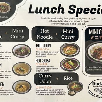 Ducks - Lunch menu - Japanese Curry Near Me - San Gabriel, California Ducks - Lunch menu - Japanese Curry Near Me - San Gabriel, California
